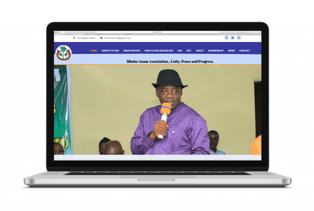 mboho Anam Association Web Design