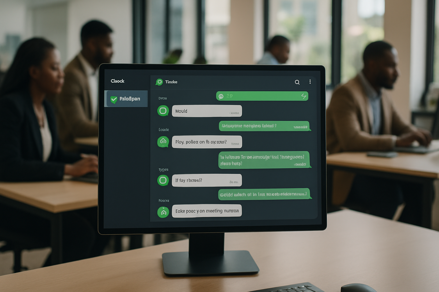 A dashboard view of an AI-powered WhatsApp chatbot handling multiple chats with Nigerian customers at different times of day