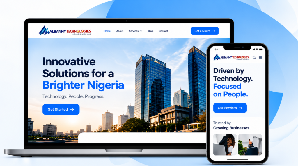 Albanny Technologies website design services in nigeria